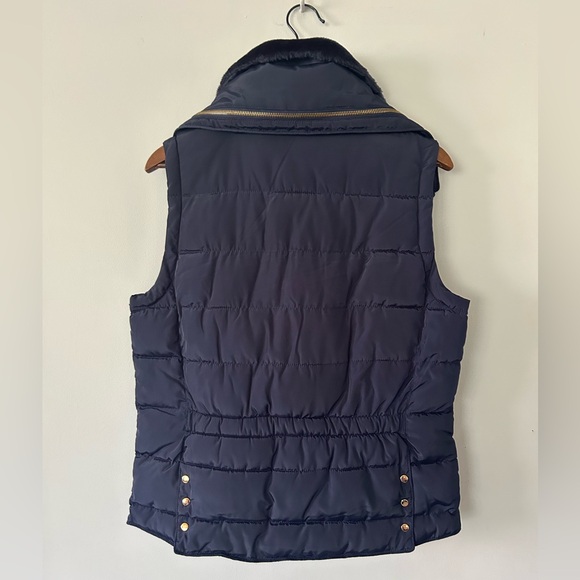 Ci Sono Navy Blue Puffer Vest with Faux Fur Trim, NWOT, XL - Picture 2 of 7